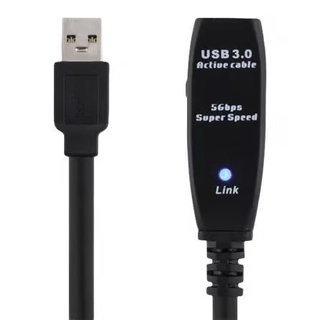 USB-A forlengerkabel med forsterker 7m 