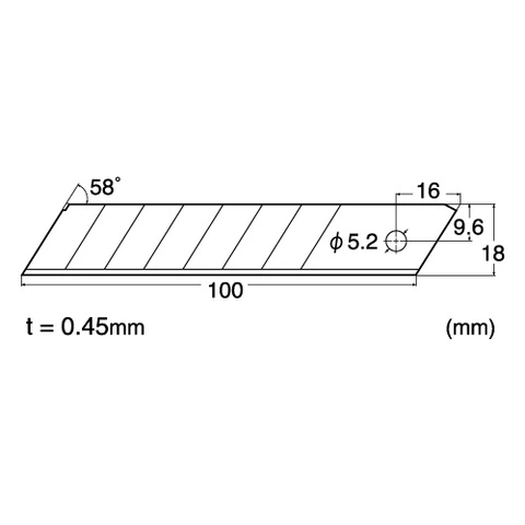 Knivblad NT Cutter BL1P 10pk, 18mm bredde på blad 