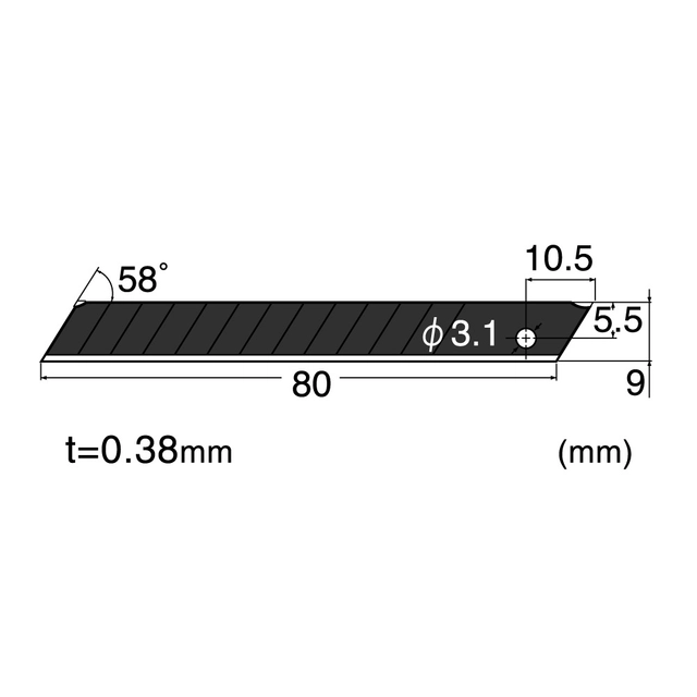 Knivblad NT Cutter BA13P sort 10pk, 9mm bredde på blad 