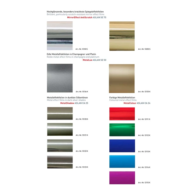 Aslan CA 24 MetalColour 140mic 