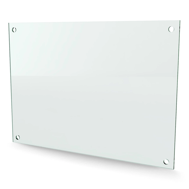 Herdet glass med hull, 4mm, flat 420x297, 4hull, 15/15, 11mm hull 