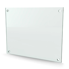 Herdet glass med hull, 4mm, flat 330x260, 4hull, 15/15, 11mm hull