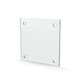 Herdet glass med hull, 4mm, flat 150x150, 4hull, 15/15, 11mm hull