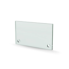 Herdet glass med hull, 4mm, flat 170x100, 2hull, 21/16, 11mm hull