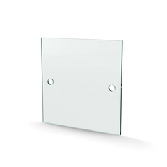 Herdet glass med hull, 4mm, flat 150x150, 2hull, 15/75, 11mm hull