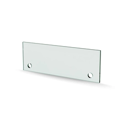 Herdet glass med hull, 4mm, flat 200x70, 2hull, 30/15, 9mm hull
