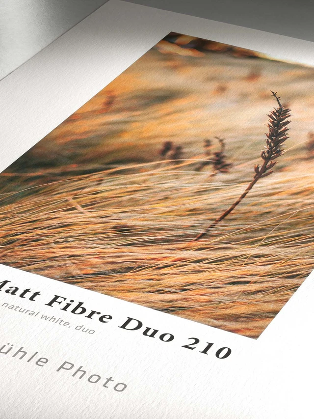 Hahnemühle Photo Matt Fibre Duo 210g 100% a-Cellulose. Tosidig 