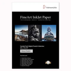 Hahnemühle FineArt Glossy prøver Prøvepakke Glossy