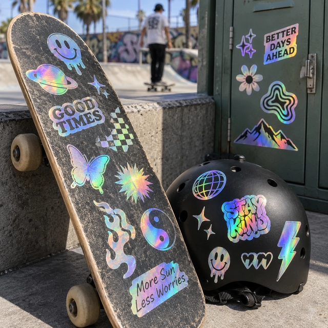 GF 765 Rainbow Holographic film regnbuefarget / holografisk 